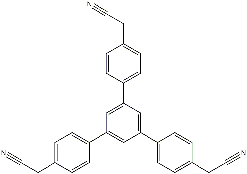2,2'-(5'-(4-(cyanomethyl)phenyl)-[1,1':3',1''-terphenyl]-4,4''-diyl)diacetonitrile 구조식 이미지