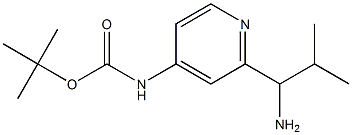 2-(1-Amino-2-methyl-propyl)-pyridin-4-yl-carbamic acid tert-butyl ester Structure