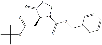 4-Oxazolidineacetic acid, 5-oxo-3-[(phenylmethoxy)carbonyl]-, 1,1-dimethylethyl ester, (4S)- Structure