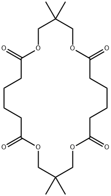 1,5,12,16-Tetraoxacyclodocosane-6,11,17,22-tetrone, 3,3,14,14-tetramethyl- Structure