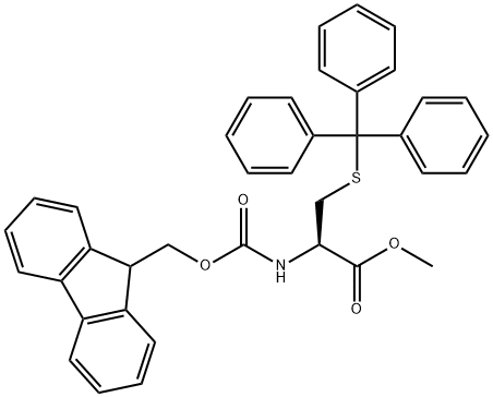 methyl (2R)-2-({[(9H-fluoren-9-yl)methoxy]carbonyl}amino)-3-[(triphenylmethyl)sulfanyl]propanoate Structure