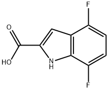 4,7-difluoro-1H-indole-2-carboxylic acid 구조식 이미지