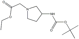 ethyl 2-(3-((tert-butoxycarbonyl)amino)pyrrolidin-1-yl)acetate Structure