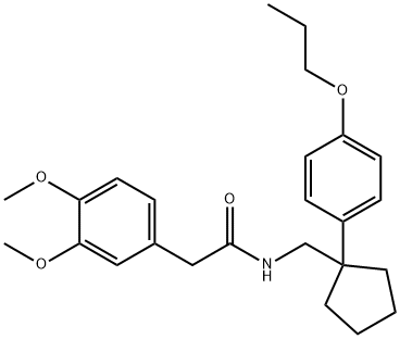 2-(3,4-dimethoxyphenyl)-N-{[1-(4-propoxyphenyl)cyclopentyl]methyl}acetamide Structure