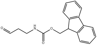 Carbamic acid, N-(3-oxopropyl)-, 9H-fluoren-9-ylmethyl ester Structure