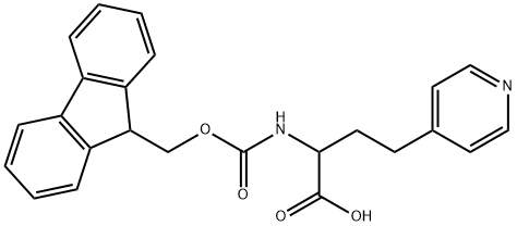 2-({[(9H-fluoren-9-yl)methoxy]carbonyl}amino)-4-(pyridin-4-yl)butanoic acid Structure