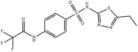 N-(4-{[(5-ethyl-1,3,4-thiadiazol-2-yl)amino]sulfonyl}phenyl)-2,2,2-trifluoroacetamide Structure