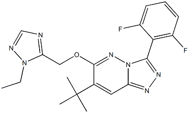 7-(tert-butyl)-3-(2,6-difluorophenyl)-6-((1-ethyl-1H-1,2,4-triazol-5-yl)methoxy)-[1,2,4]triazolo[4,3-b]pyridazine Structure
