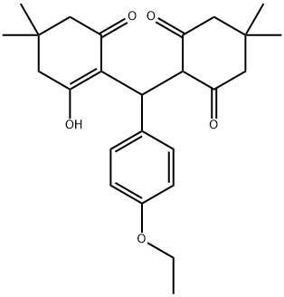 2-[(4-ethoxyphenyl)(2-hydroxy-4,4-dimethyl-6-oxo-1-cyclohexen-1-yl)methyl]-5,5-dimethyl-1,3-cyclohexanedione Structure