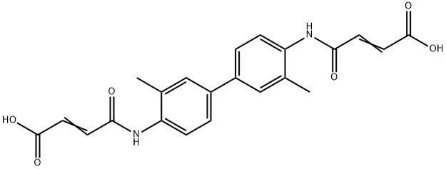 (E)-4-[(4'-{[(E)-4-hydroxy-4-oxo-2-butenoyl]amino}-3,3'-dimethyl[1,1'-biphenyl]-4-yl)amino]-4-oxo-2-butenoic acid Structure