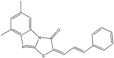 6,8-dimethyl-2-(3-phenyl-2-propenylidene)[1,3]thiazolo[3,2-a]benzimidazol-3(2H)-one 구조식 이미지