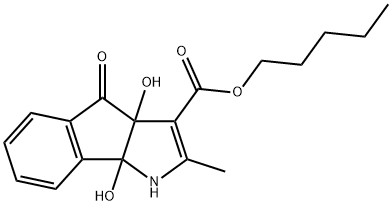 pentyl 3a,8b-dihydroxy-2-methyl-4-oxo-1,3a,4,8b-tetrahydroindeno[1,2-b]pyrrole-3-carboxylate 구조식 이미지