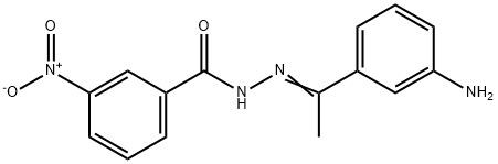 N'-[(E)-1-(3-aminophenyl)ethylidene]-3-nitrobenzohydrazide 구조식 이미지