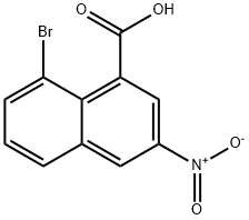 1-Naphthalenecarboxylic acid, 8-bromo-3-nitro- Structure