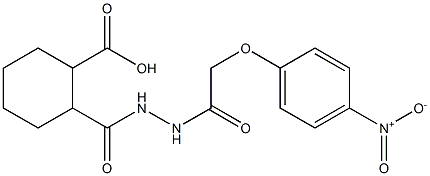 2-({2-[2-(4-nitrophenoxy)acetyl]hydrazino}carbonyl)cyclohexanecarboxylic acid 구조식 이미지