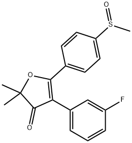 4-(3-fluorophenyl)-2,2-dimethyl-5-(4-(methylsulfinyl)phenyl) furan-3(2H)-one 구조식 이미지