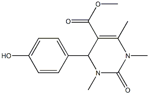 methyl 4-(4-hydroxyphenyl)-1,3,6-trimethyl-2-oxo-1,2,3,4-tetrahydropyrimidine-5-carboxylate 구조식 이미지