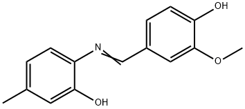 4-{[(2-hydroxy-4-methylphenyl)imino]methyl}-2-methoxyphenol 구조식 이미지