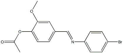 4-{[(4-bromophenyl)imino]methyl}-2-methoxyphenyl acetate Structure