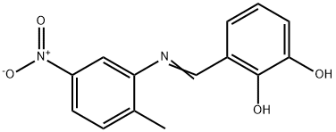3-{[(2-methyl-5-nitrophenyl)imino]methyl}-1,2-benzenediol Structure