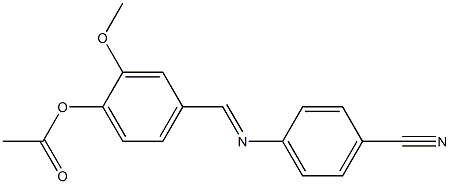 4-{[(4-cyanophenyl)imino]methyl}-2-methoxyphenyl acetate Structure