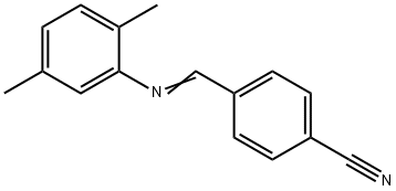 4-{[(2,5-dimethylphenyl)imino]methyl}benzonitrile Structure
