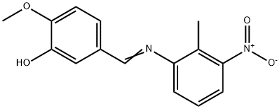 2-methoxy-5-{[(2-methyl-3-nitrophenyl)imino]methyl}phenol 구조식 이미지