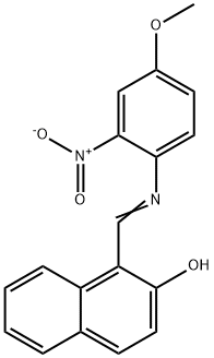 1-{[(4-methoxy-2-nitrophenyl)imino]methyl}-2-naphthol 구조식 이미지