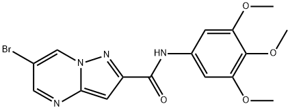 6-bromo-N-(3,4,5-trimethoxyphenyl)pyrazolo[1,5-a]pyrimidine-2-carboxamide 구조식 이미지