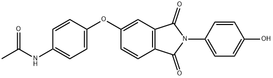 N-(4-{[2-(4-hydroxyphenyl)-1,3-dioxo-2,3-dihydro-1H-isoindol-5-yl]oxy}phenyl)acetamide 구조식 이미지