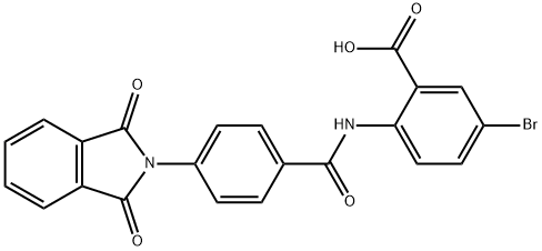 5-bromo-2-({[4-(1,3-dioxo-1,3-dihydro-2H-isoindol-2-yl)phenyl]carbonyl}amino)benzoic acid 구조식 이미지