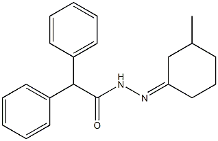 N'-(3-methylcyclohexylidene)-2,2-diphenylacetohydrazide 구조식 이미지