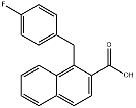 2-Naphthalenecarboxylic acid, 1-[(4-fluorophenyl)methyl]- Structure