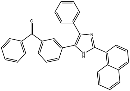 2-[2-(1-naphthyl)-5-phenyl-1H-imidazol-4-yl]-9H-fluoren-9-one 구조식 이미지