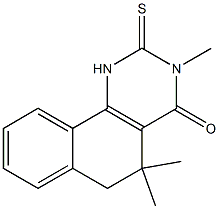 3,5,5-trimethyl-2-thioxo-2,3,5,6-tetrahydrobenzo[h]quinazolin-4(1H)-one Structure