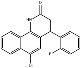6-bromo-4-(2-fluorophenyl)-3,4-dihydrobenzo[h]quinolin-2(1H)-one Structure