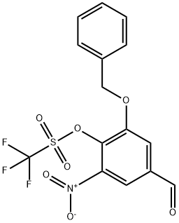 Trifluoro-Methanesulfonicacid2-benzyloxy-4-forMyl-6-nitro-phenylester Structure