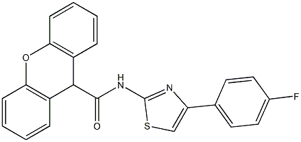 N-[4-(4-fluorophenyl)-1,3-thiazol-2-yl]-9H-xanthene-9-carboxamide Structure