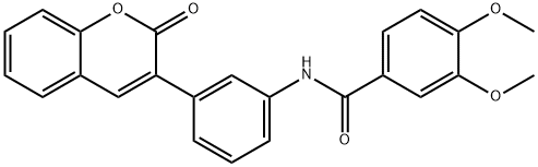 3,4-dimethoxy-N-[3-(2-oxo-2H-chromen-3-yl)phenyl]benzamide Structure