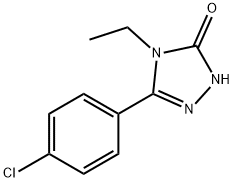 3H-1,2,4-Triazol-3-one, 5-(4-chlorophenyl)-4-ethyl-2,4-dihydro- 구조식 이미지