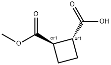 trans-2-(methoxycarbonyl)cyclobutane-1-carboxylic acid 구조식 이미지