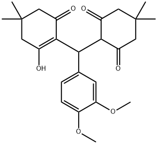 2-[(3,4-dimethoxyphenyl)(2-hydroxy-4,4-dimethyl-6-oxo-1-cyclohexen-1-yl)methyl]-5,5-dimethyl-1,3-cyclohexanedione Structure