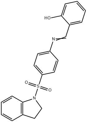 2-({[4-(2,3-dihydro-1H-indol-1-ylsulfonyl)phenyl]imino}methyl)phenol Structure