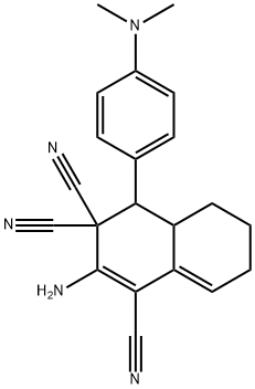 2-amino-4-[4-(dimethylamino)phenyl]-4a,5,6,7-tetrahydro-1,3,3(4H)-naphthalenetricarbonitrile 구조식 이미지