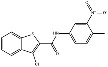 3-chloro-N-(4-methyl-3-nitrophenyl)-1-benzothiophene-2-carboxamide Structure