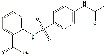 2-({[4-(acetylamino)phenyl]sulfonyl}amino)benzamide 구조식 이미지