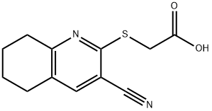 2-[(3-cyano-5,6,7,8-tetrahydro-2-quinolinyl)sulfanyl]acetic acid Structure