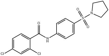 2,4-dichloro-N-[4-(1-pyrrolidinylsulfonyl)phenyl]benzamide Structure