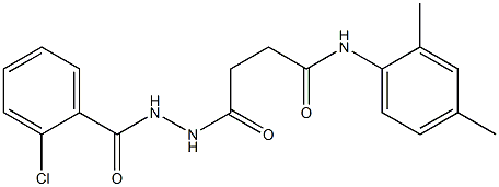 4-[2-(2-chlorobenzoyl)hydrazino]-N-(2,4-dimethylphenyl)-4-oxobutanamide 구조식 이미지