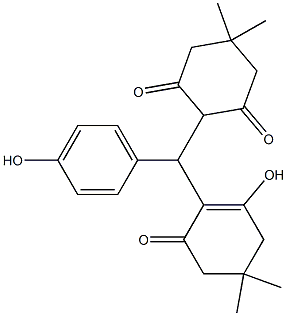 2-[(2-hydroxy-4,4-dimethyl-6-oxo-1-cyclohexen-1-yl)(4-hydroxyphenyl)methyl]-5,5-dimethyl-1,3-cyclohexanedione 구조식 이미지